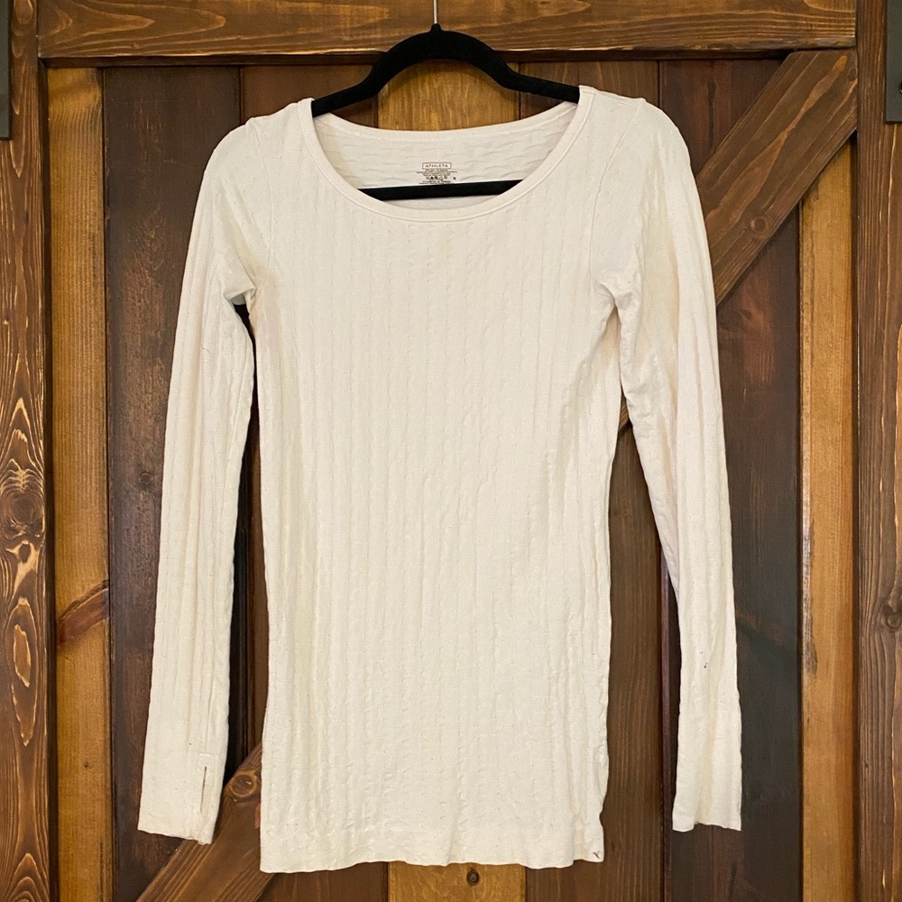 Athleta Long Sleeve Shirt momentum top with texture